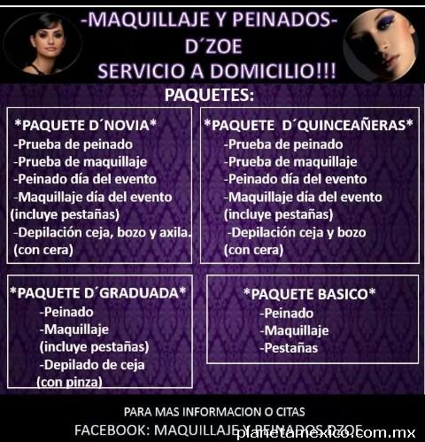 Peinado Y Maquillaje A Domicilio en Mérida: teléfono