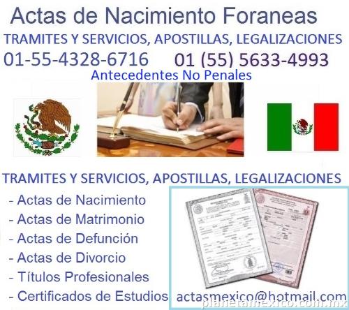 Apostillas de Actas de Nacimiento Mexicanas y Americanas