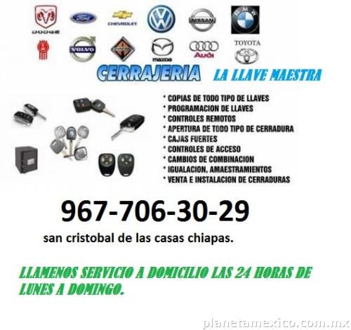 Cerrajería La Llave Maestra: teléfono y horarios - Taxi O Al Celilar  9677063029, San Cristóbal de las Casas